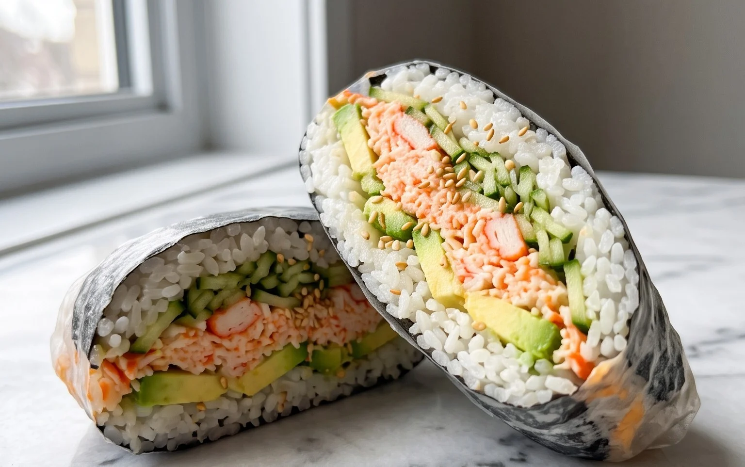 Sandwich Sushi Rouleau Californien Papier Riz Facile