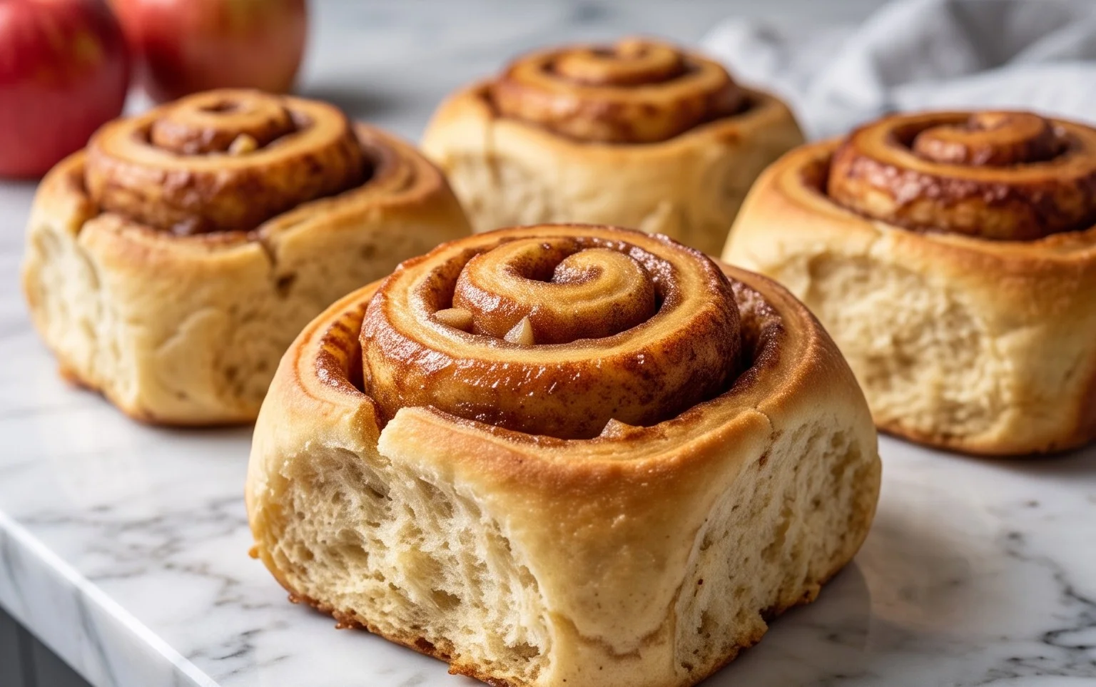 Soft-Baked Apple Cinnamon Rolls Moelleux et Gourmands